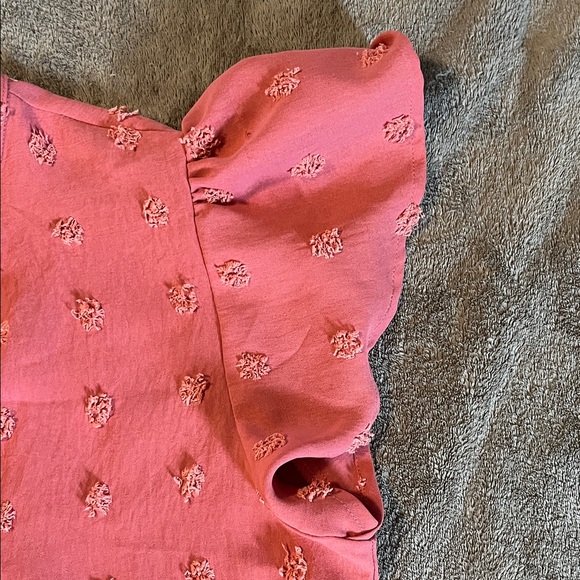 Pink Ruffled Sleeve Top - Picture 4 of 5